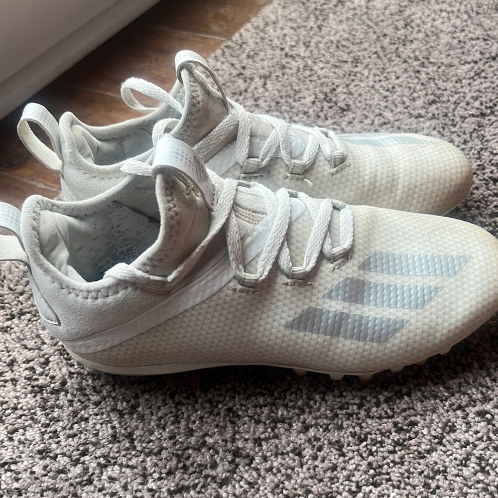 Adidas Adizero White Cleats -3 1/2 youth